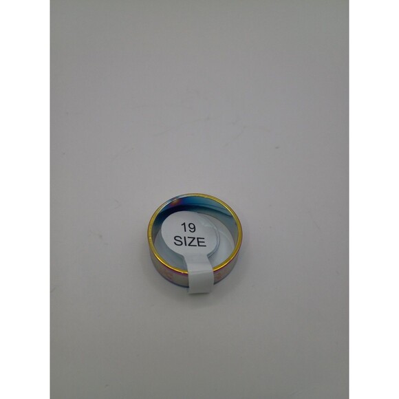 Unisex Rainbow Allow Stainless Steel Fashion Ring Band U.S Size 9.5 - Picture 2 of 2